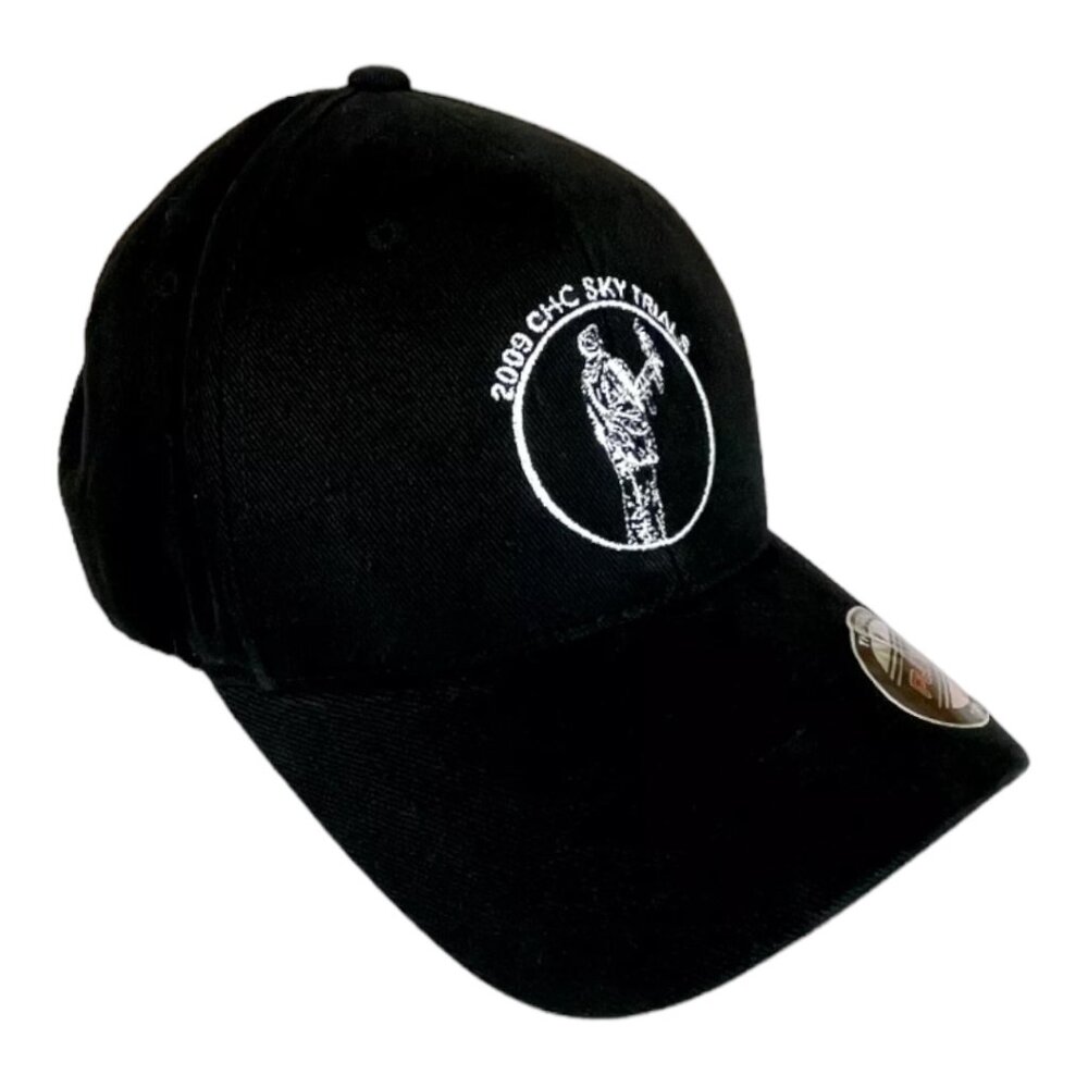 2009 California Hawk Club SKY TRIALS Black Flex-fit L/XL Hat Baseball Cap